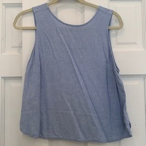 Loft linen baby blue tank top
